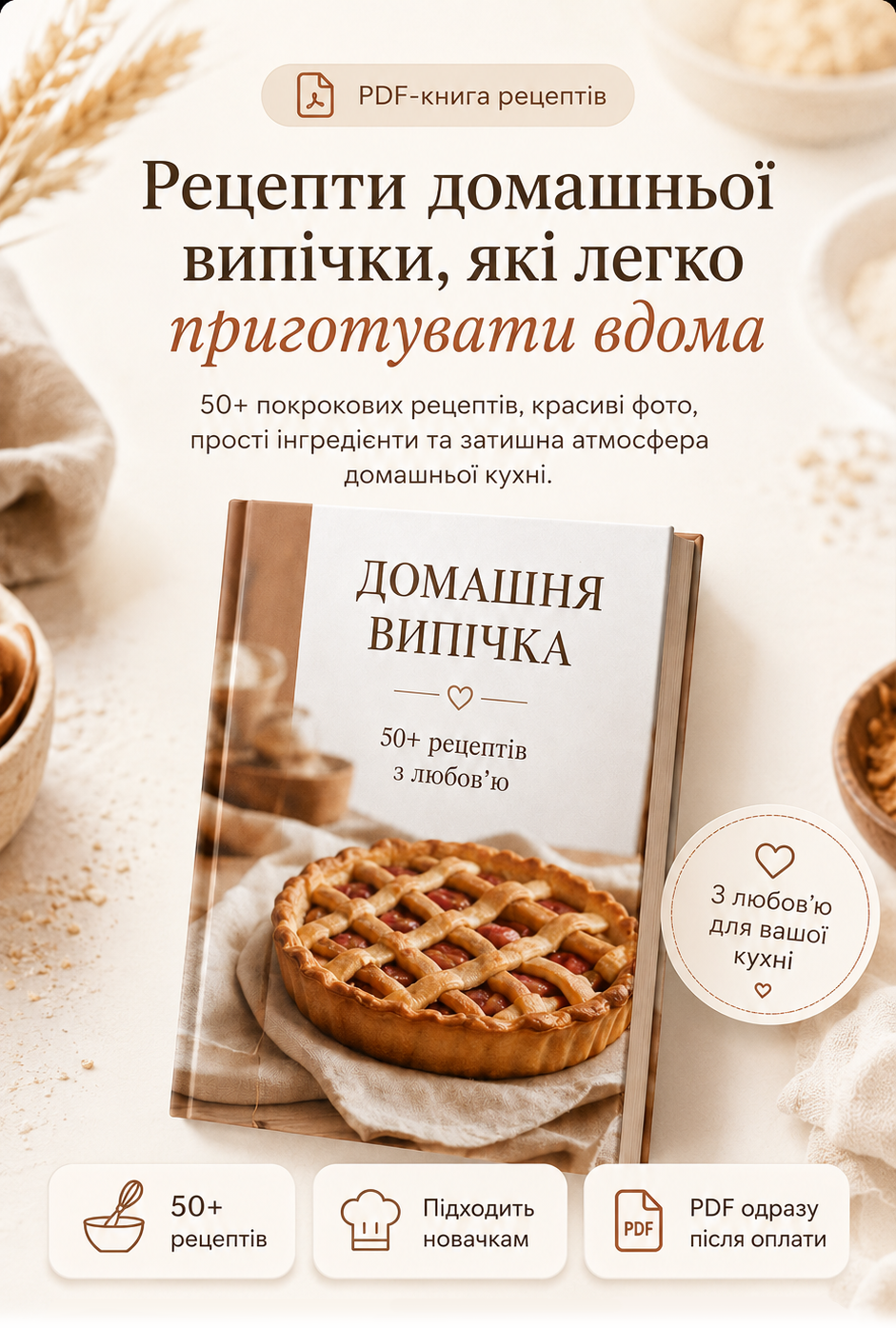 PDF-книга рецептів домашньої випічки